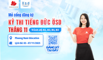 Thông báo tổ chức kỳ thi cấp Chứng chỉ năng lực tiếng Đức ÖSD tháng 11/2025