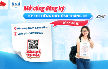 Thông báo tổ chức kỳ thi cấp Chứng chỉ năng lực tiếng Đức ÖSD trình độ B1 - tháng 09/2025