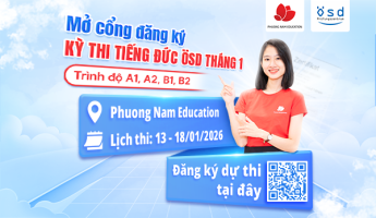 Thông báo tổ chức kỳ thi cấp Chứng chỉ năng lực tiếng Đức ÖSD tháng 01/2026