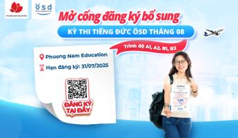 Thông báo về việc mở cổng đăng ký bổ sung kỳ thi cấp Chứng chỉ năng lực tiếng Đức ÖSD tháng 08/2025