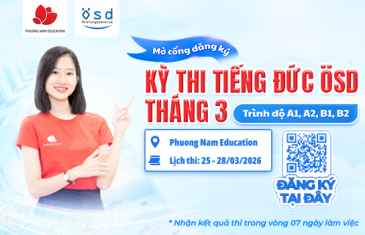 Thông báo tổ chức kỳ thi cấp Chứng chỉ năng lực tiếng Đức ÖSD tháng 03/2026