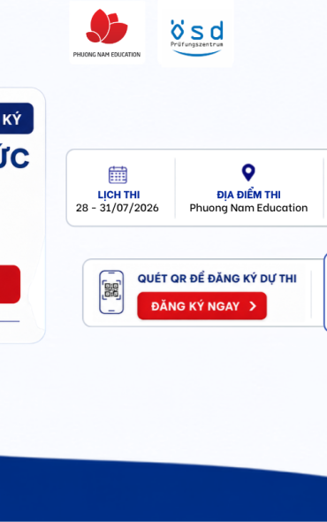 Thông báo lịch thi cấp Chứng chỉ năng lực tiếng Đức ÖSD tháng 07/2026