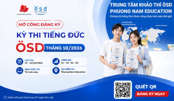 Thông báo tổ chức kỳ thi cấp Chứng chỉ năng lực tiếng Đức ÖSD tháng 10/2026