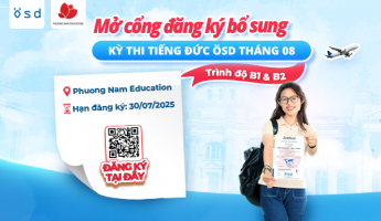 Thông báo về việc mở cổng đăng ký bổ sung kỳ thi cấp Chứng chỉ năng lực tiếng Đức ÖSD tháng 08/2025
