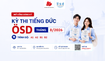Thông báo tổ chức kỳ thi cấp Chứng chỉ năng lực tiếng Đức ÖSD tháng 08/2026
