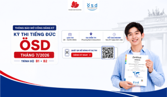 Thông báo lịch thi cấp Chứng chỉ năng lực tiếng Đức ÖSD tháng 07/2026