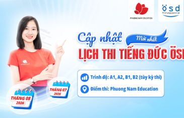 Thông báo lịch thi cấp Chứng chỉ năng lực tiếng Đức ÖSD tháng 07/2026 và tháng 08/2026